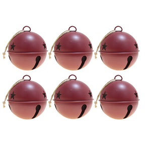 Jingle Bells - Jingle Bell Ornaments - 6 Pack - Red