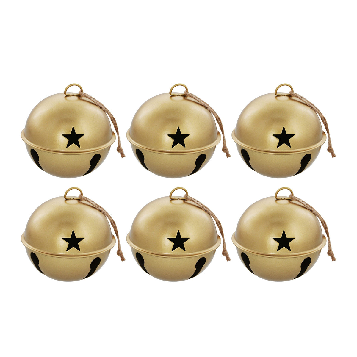 Jingle Java 6 Pack Jingle Bell Ornaments (large version) - 6 Pack - Burnished Gold – Haute ...