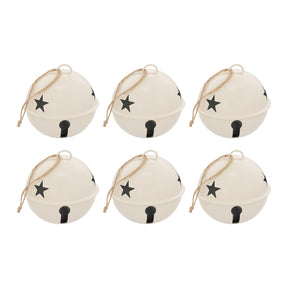 Jingle Bells - Jingle Bell Ornaments (large Version)- 6 Pack - Ivory