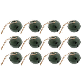 Jingle Bells - Jingle Bell Ornaments (Small Version) - 12 Pack - Green