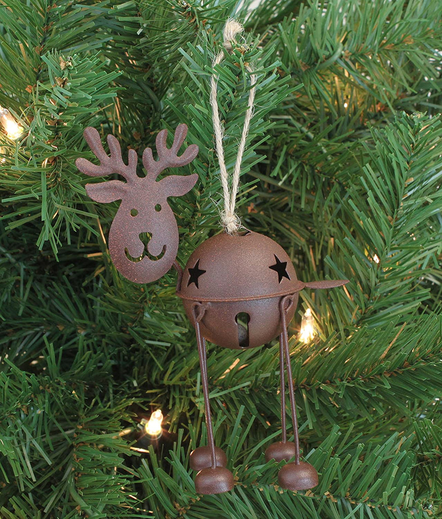 Jingle Bells - Jingle Deer™ Christmas Tree Ornament, 3 PACK - Brown