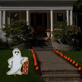 Outdoor Decor - Halloween Ghost Yard Decoration With Stakes (Pre-lit)