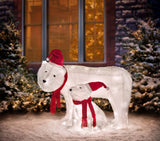Outdoor Decor - Mama And Baby Polar Bear (Set Of 2) Outdoor Lighted Christmas Yard Decor