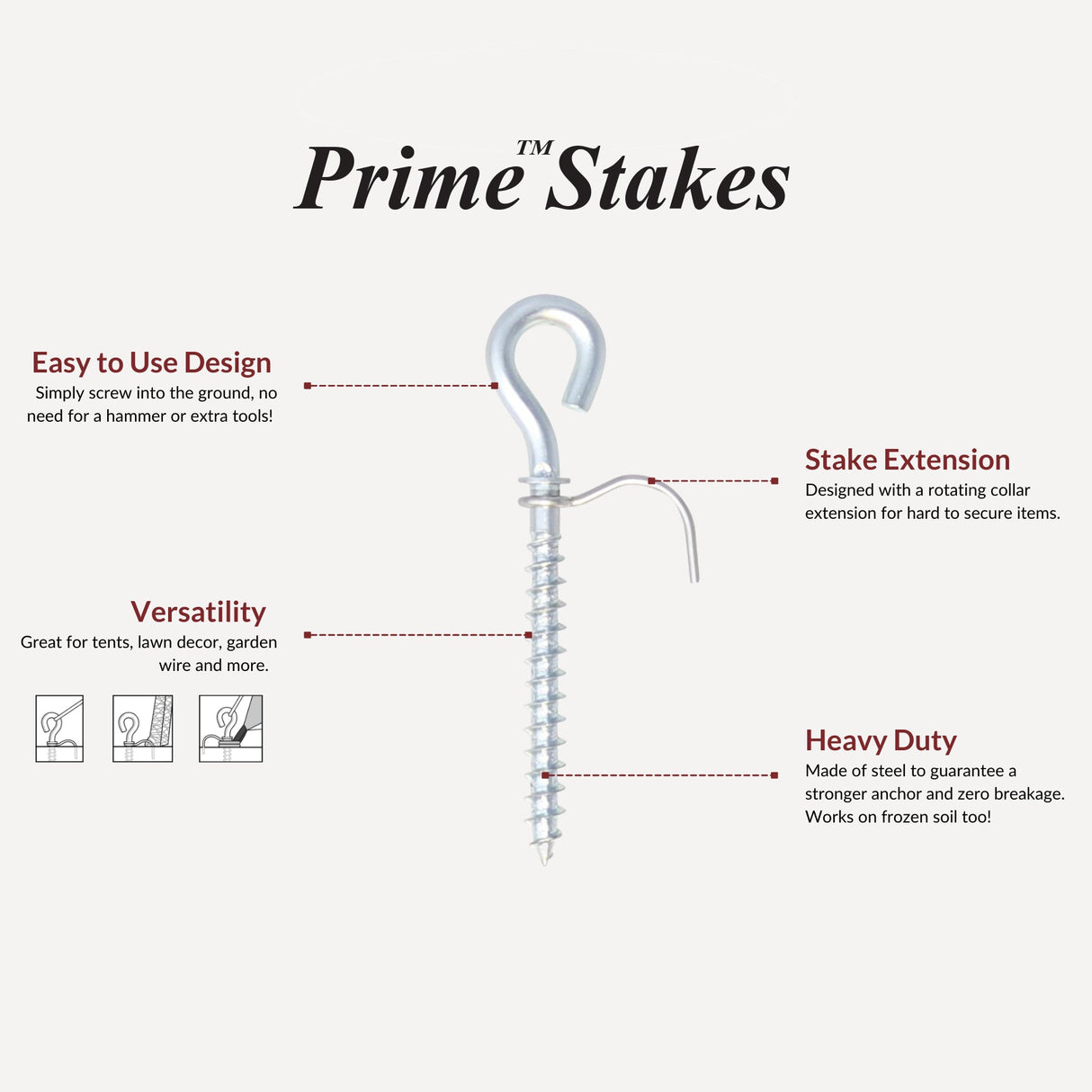 Outdoor Decor - Prime?äóStakes - The Best All Weather Tent Stake