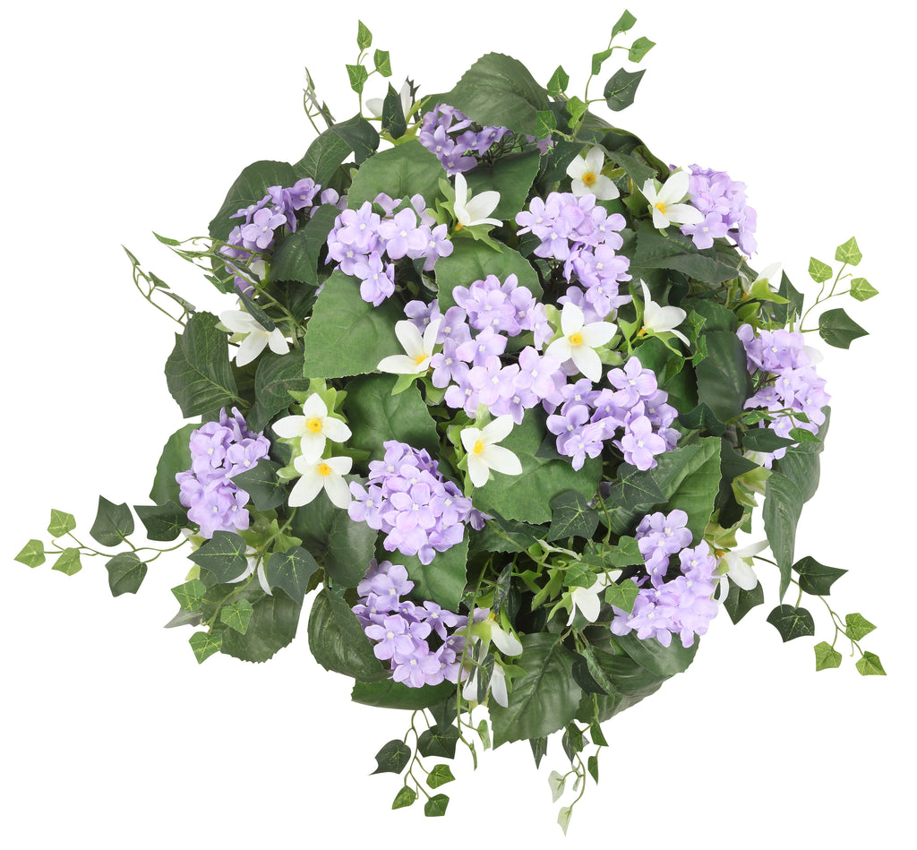 Purple Hydrangea Urn Filler With Adjustable Height