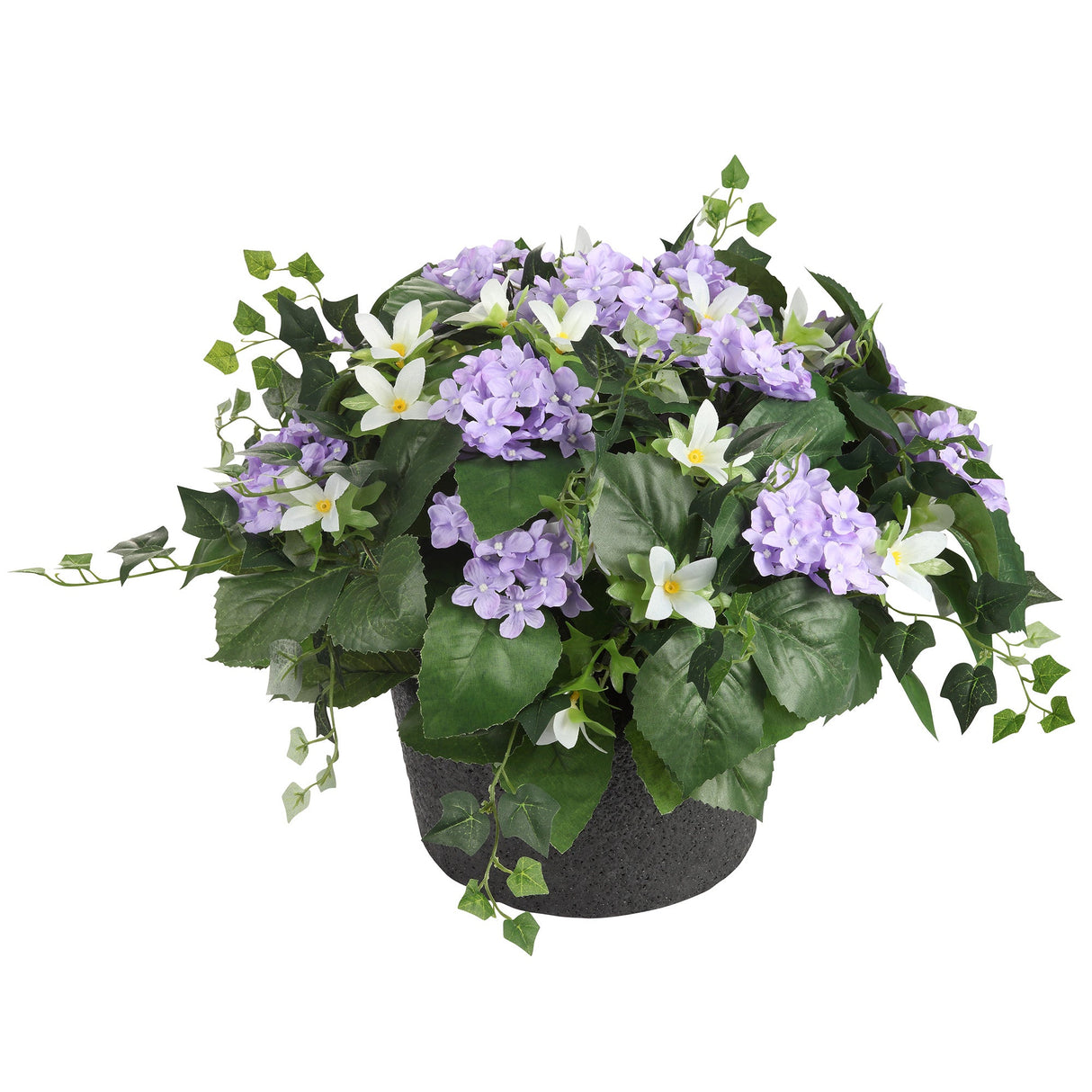 Purple Hydrangea Urn Filler With Adjustable Height