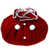 Santabag - 80 Inch Santa's Surprise?äó Santa Bag Tree Skirt, Burgundy Velvet Fabric, Double-Sided