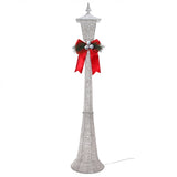 Seasonal & Holiday Decorations - 60 Inch Tall White Lamppost With LED Lights For Indoor Or Outdoor Use