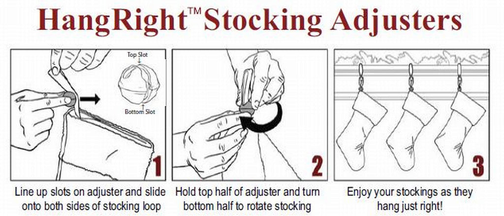 Stocking Adjuster - HangRight® Stocking Adjusters 4 Pack - Bronze Metal