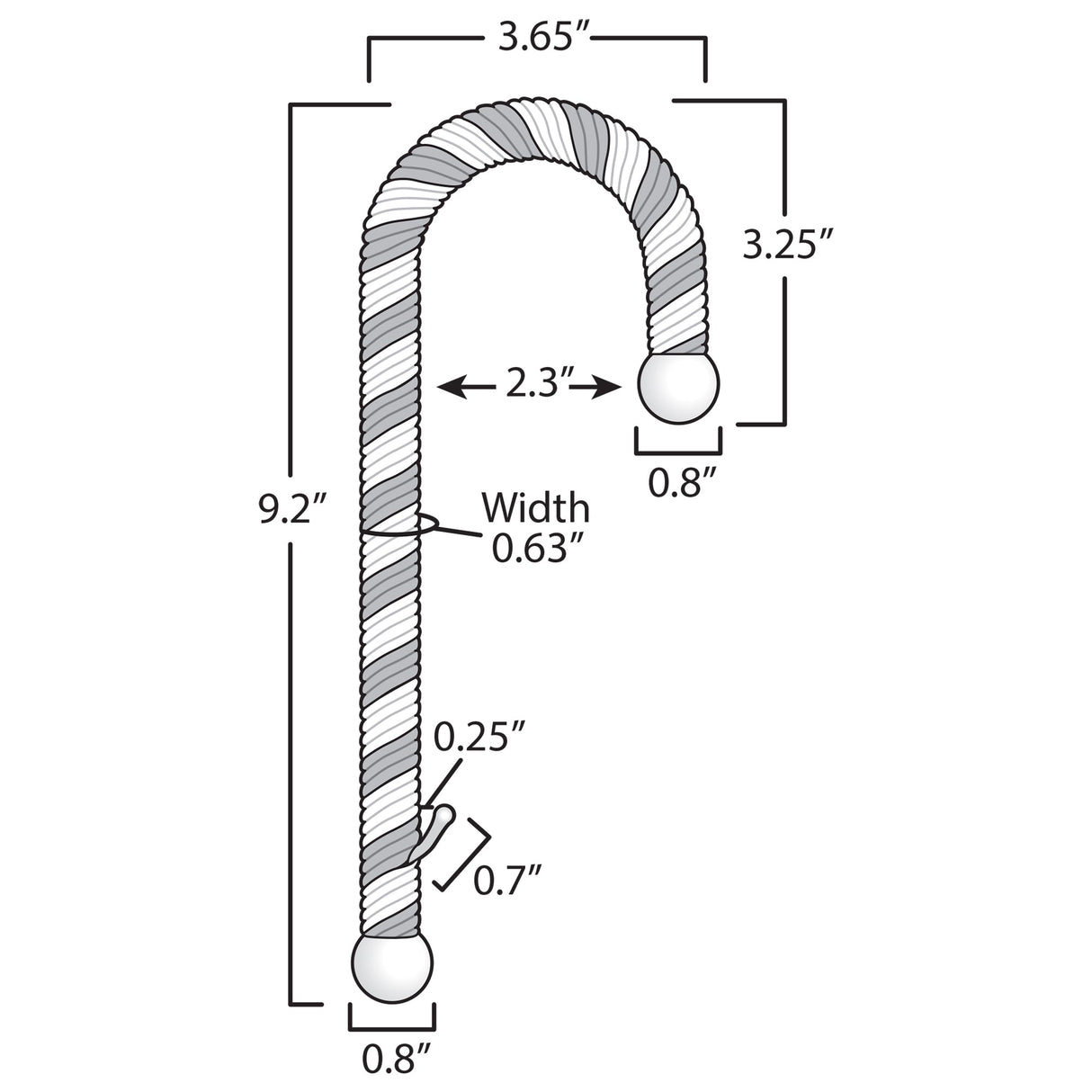 Stocking Holder - Candy Cane Stocking Holder - 2 Pack - Large