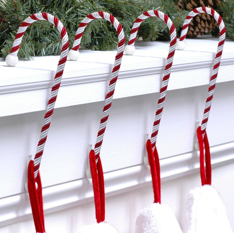 Stocking Holder - Candy Cane Stocking Holder - 4 Pack - Classic