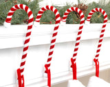 Stocking Holder - Candy Cane Stocking Holder - 4 Pack - Velvet