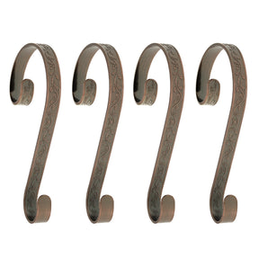Stocking Holder - Stocking Scrolls?« - Embossed Holly-Oil-Rubbed Bronze