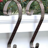 Stocking Holder - Stocking Scrolls® - Embossed Holly-Oil-Rubbed Bronze