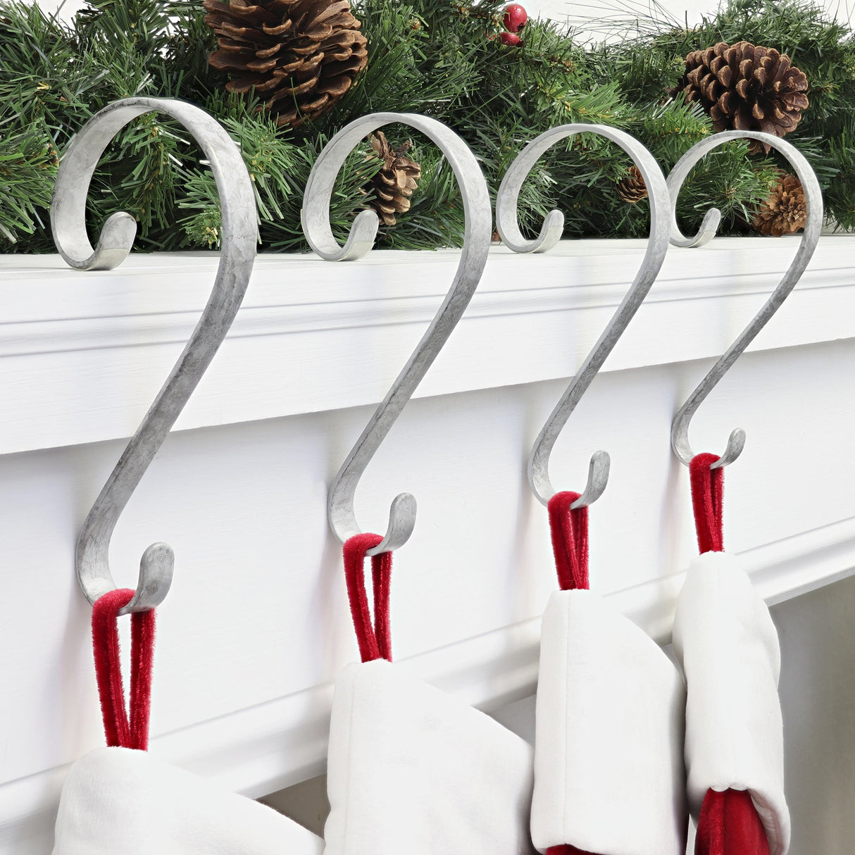 Stocking Holder - Stocking Scrolls® - Galvanized Steel