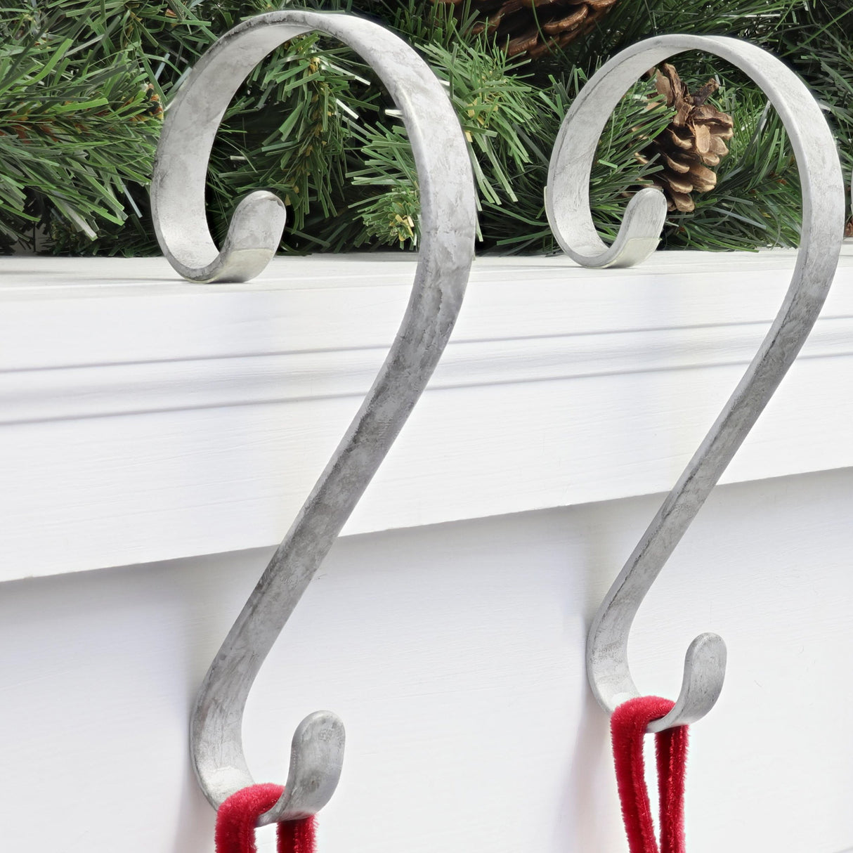 Stocking Holder - Stocking Scrolls® - Galvanized Steel