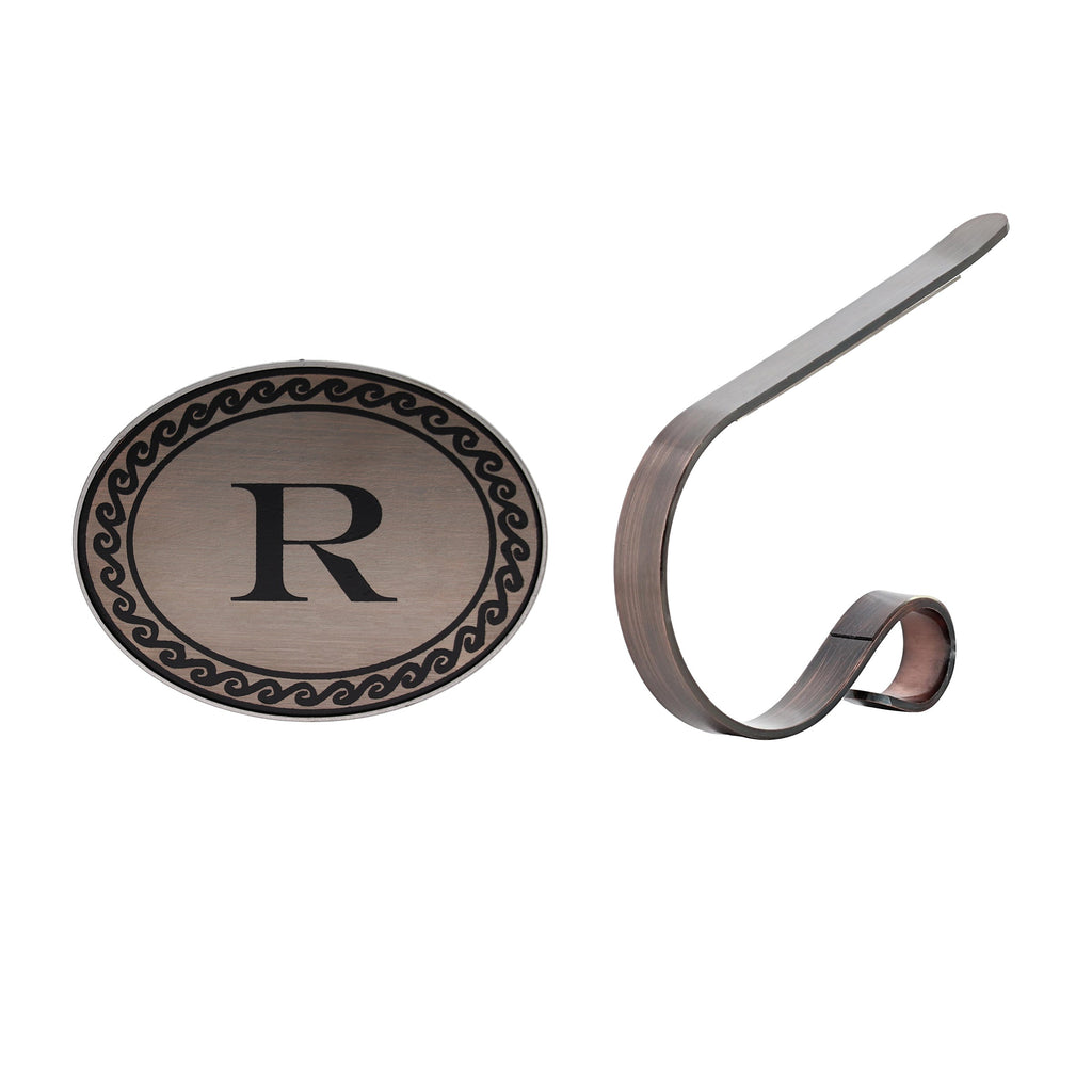 Stocking Holder - The Original MantleClip® Monogram Clip-on Stocking Holder - Oil-Rubbed Bronze
