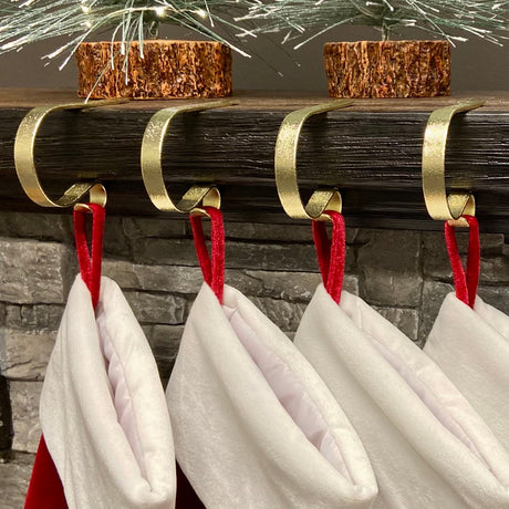 Stocking Holder - The Original MantleClip® Stocking Holder - Glimmer Gold