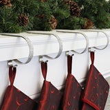 Stocking Holder - The Original MantleClip® Stocking Holder - Glitter Silver