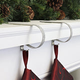 Stocking Holder - The Original MantleClip® Stocking Holder - Glitter Silver