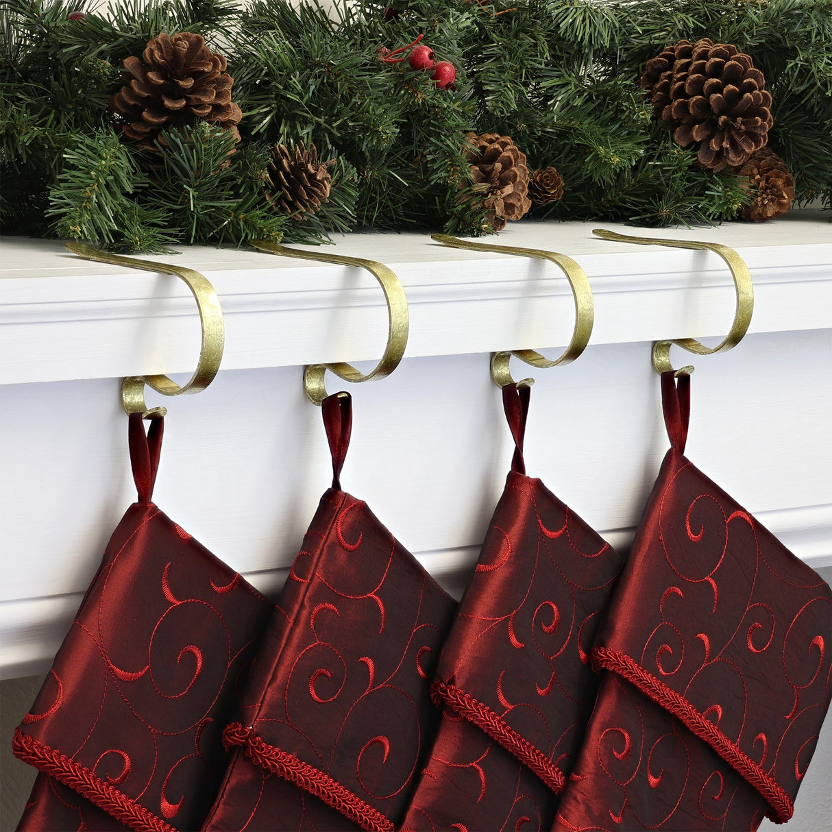 Stocking Holder - The Original MantleClip® Stocking Holder - Gold Foil