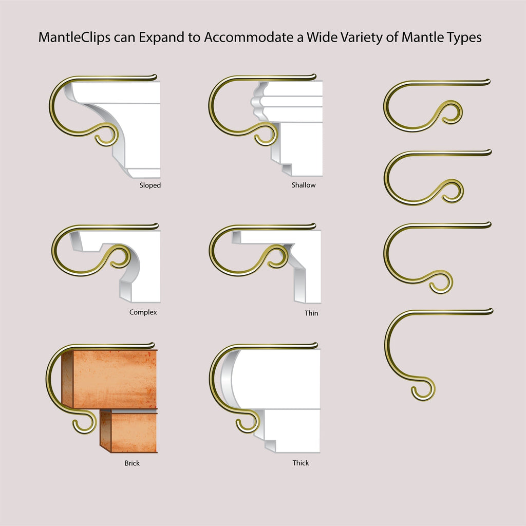 Stocking Holder - The Original MantleClip® Stocking Holder - Ice Crystal