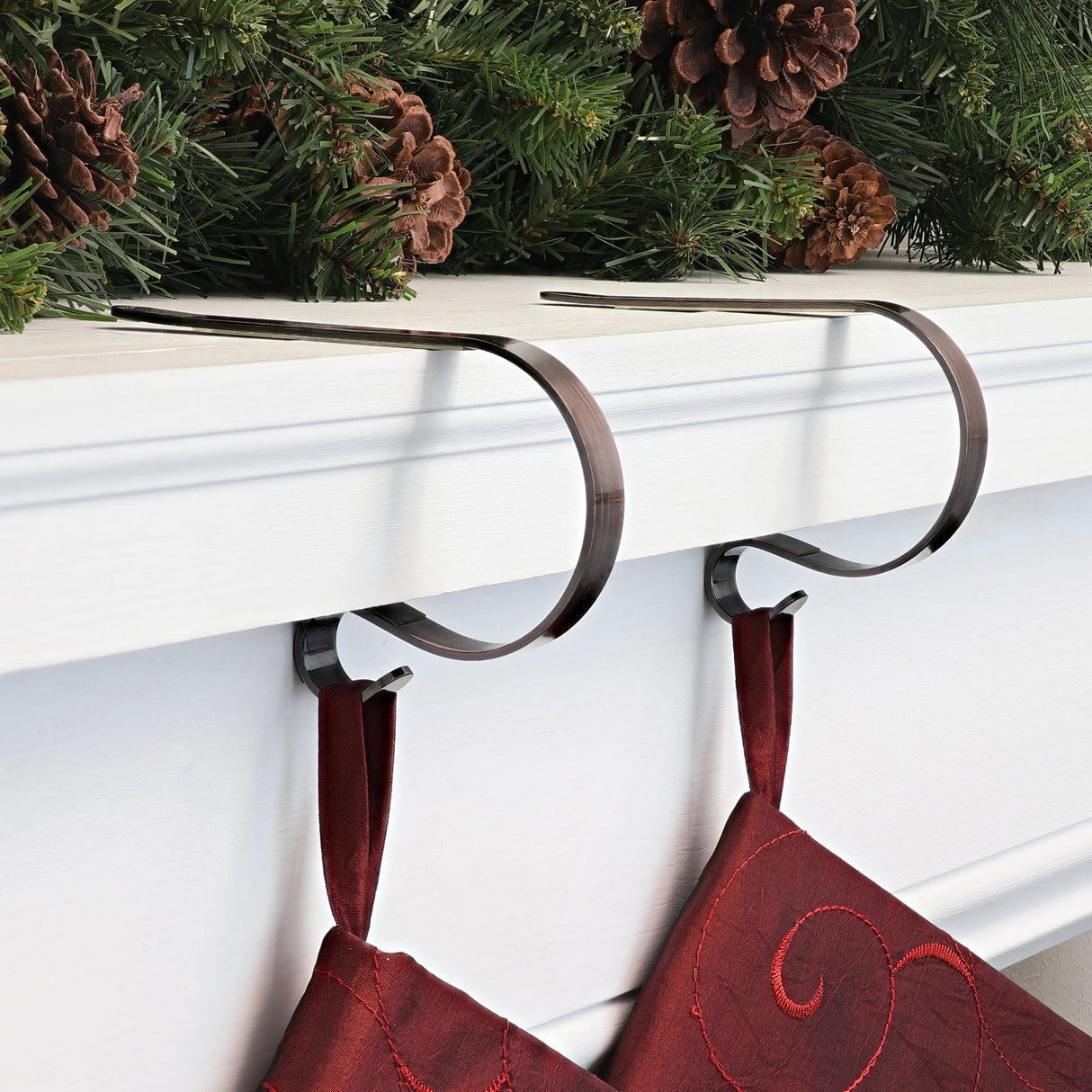 Stocking Holder - The Original MantleClip® Stocking Holder - Oil-Rubbed Bronze