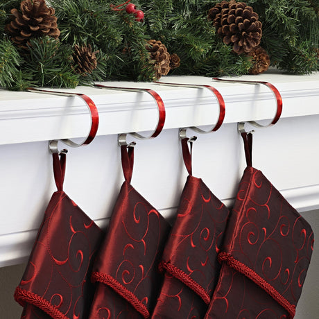 Stocking Holder - The Original MantleClip® Stocking Holder - Prismatic Red