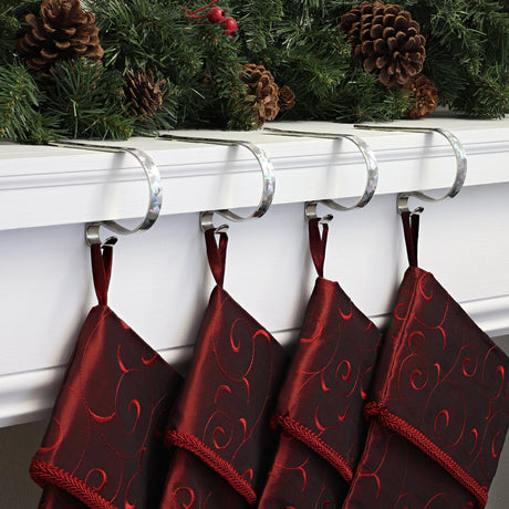 Stocking Holder - The Original MantleClip® Stocking Holder - Prismatic Silver