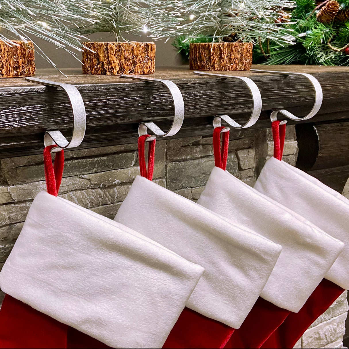 Stocking Holder - The Original MantleClip® Stocking Holder - Real Galvanized Steel