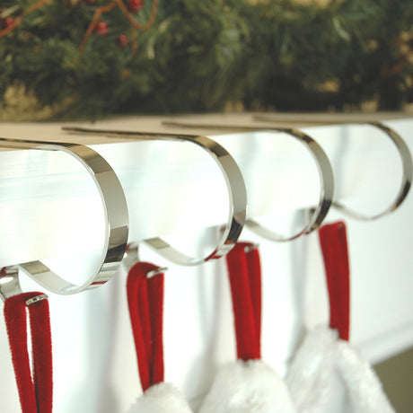 Stocking Holder - The Original MantleClip® Stocking Holder - Silver