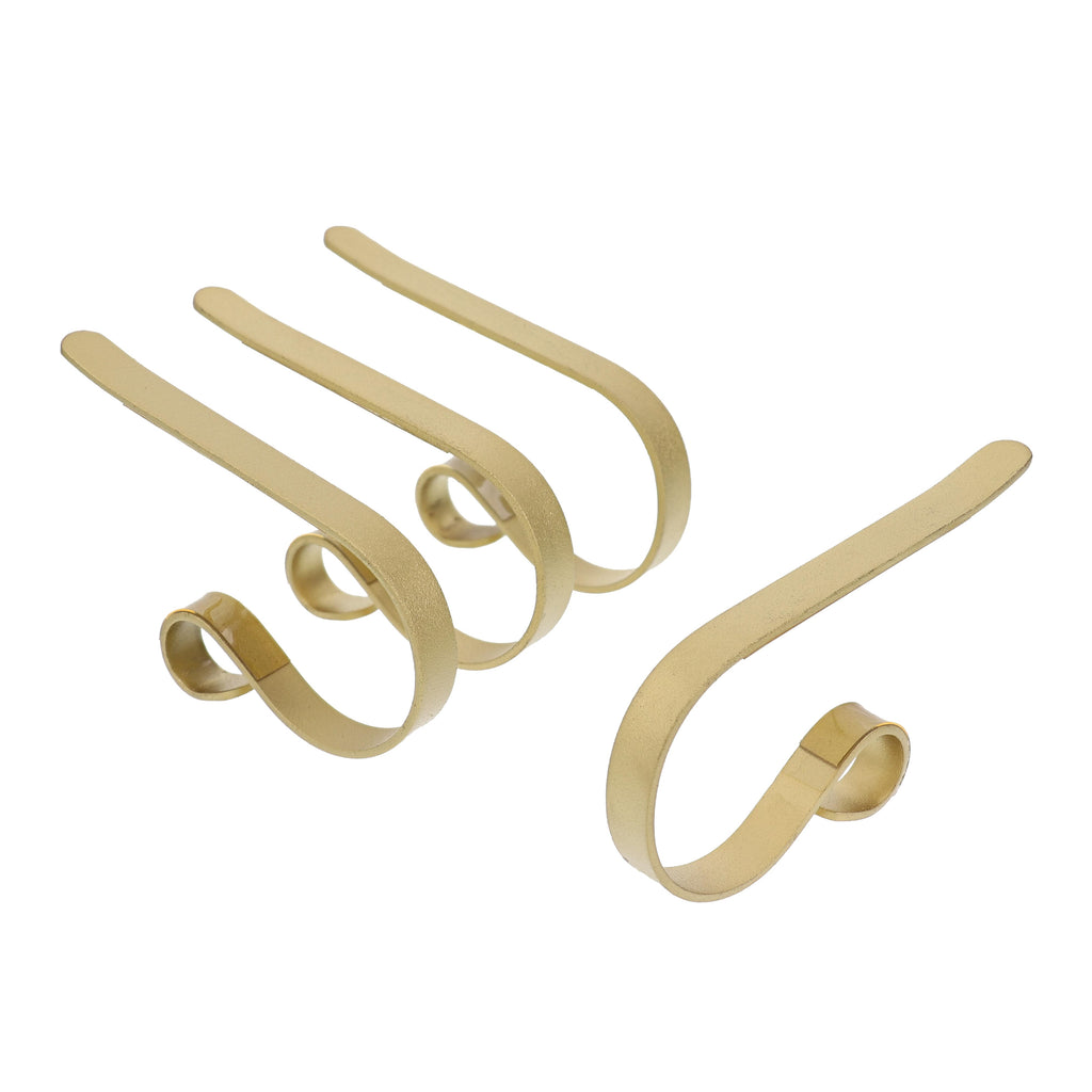 Stocking Holder - The Original MantleClip® Stocking Holder - Textured Gold