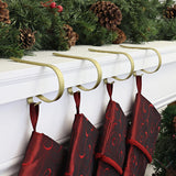 Stocking Holder - The Original MantleClip® Stocking Holder - Textured Gold