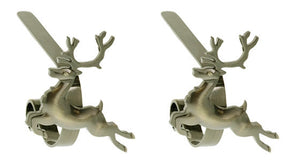 Stocking Holder - The Original MantleClip?« Stocking Holder With Removable Metal Holiday Icons, 2 Pack - Antique Brass Reindeer