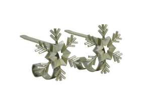 Stocking Holder - The Original MantleClip?« Stocking Holder With Removable Metal Holiday Icons, 2 Pack - Antique Brass Snowflake