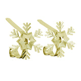 Stocking Holder - The Original MantleClip?« Stocking Holder With Removable Metal Holiday Icons, 2 Pack - Gold Snowflake