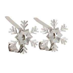 Stocking Holder - The Original MantleClip?« Stocking Holder With Removable Metal Holiday Icons, 2 Pack - Silver Snowflake