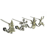 Stocking Holder - The Original MantleClip?« Stocking Holder With Removable Metal Holiday Icons, 4 Pack - Assorted Antique Brass