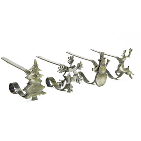Stocking Holder - The Original MantleClip?« Stocking Holder With Removable Metal Holiday Icons, 4 Pack - Assorted Antique Brass