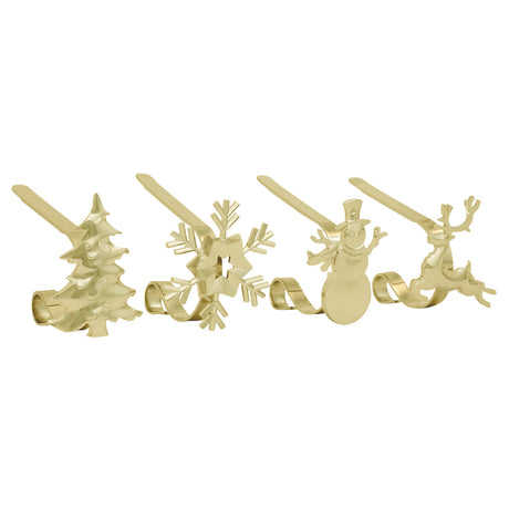 Stocking Holder - The Original MantleClip?« Stocking Holder With Removable Metal Holiday Icons, 4 Pack - Assorted Gold