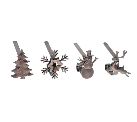 Stocking Holder - The Original MantleClip?« Stocking Holder With Removable Metal Holiday Icons, 4 Pack - Assorted Oil-Rubbed Bronze