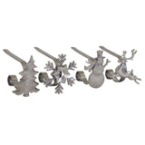 Stocking Holder - The Original MantleClip?« Stocking Holder With Removable Metal Holiday Icons, 4 Pack - Assorted Pewter