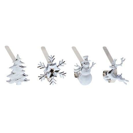 Stocking Holder - The Original MantleClip?« Stocking Holder With Removable Metal Holiday Icons, 4 Pack - Assorted Silver
