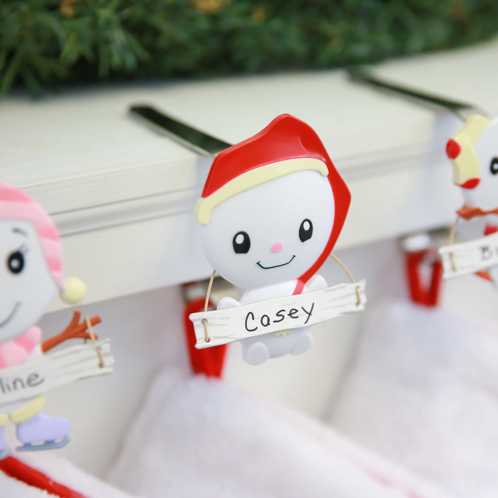 Stocking Holder - The Original MantleClip® Stocking Holder With Snowman Family - Baby Icon