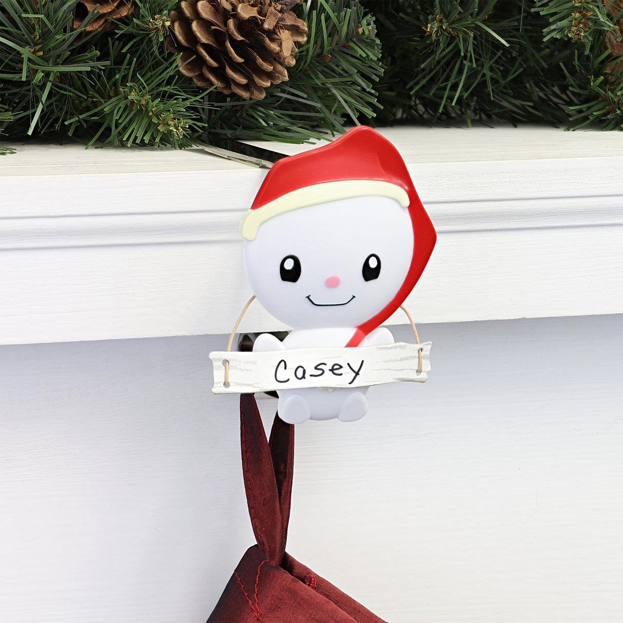 Stocking Holder - The Original MantleClip® Stocking Holder With Snowman Family - Baby Icon