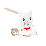 Stocking Holder - The Original MantleClip® Stocking Holder With Snowman Family - Cat Icon