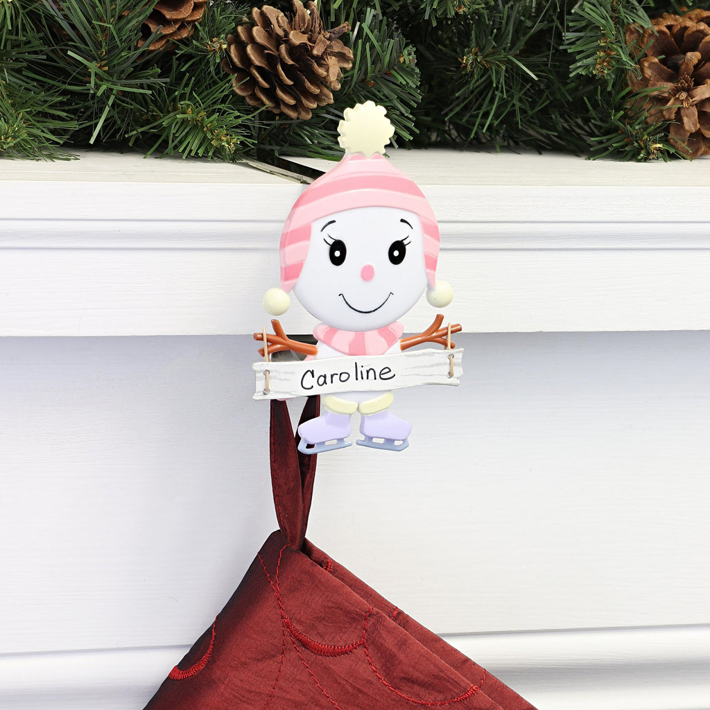 Stocking Holder - The Original MantleClip® Stocking Holder With Snowman Family - Daughter Icon