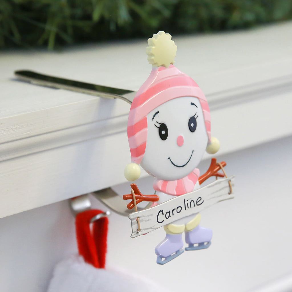 Stocking Holder - The Original MantleClip® Stocking Holder With Snowman Family - Daughter Icon
