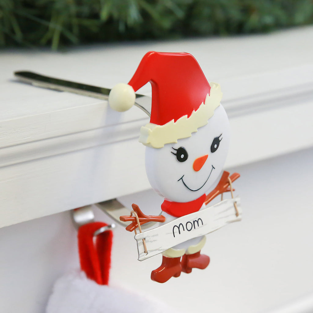 Stocking Holder - The Original MantleClip® Stocking Holder With Snowman Family - Mother Icon