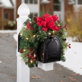 Swags - 30 Inch Pre-lit Christmas Mailbox Swag